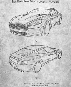 PP709-Slate Aston Martin DBS Volante Patent Poster