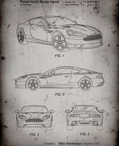 PP710-Faded Grey Aston Martin Dragon 88 Patent Poster