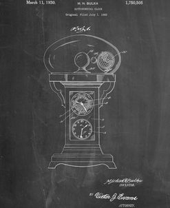 PP713-Chalkboard Astronomical Clock Patent Poster