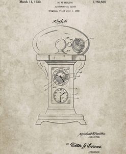 PP713-Sandstone Astronomical Clock Patent Poster