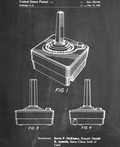 PP714-Chalkboard Atari Controller Patent Poster