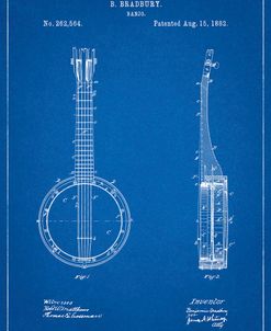 PP715-Blueprint Banjo Mandolin Patent Poster