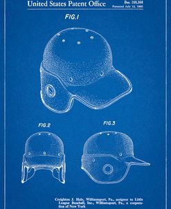 PP716-Blueprint Baseball Helmet Patent Poster