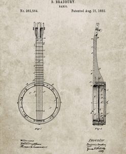 PP715-Sandstone Banjo Mandolin Patent Poster