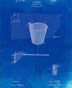 PP717-Faded Blueprint Basketball Goal Patent Poster
