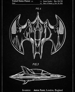 PP719-Vintage Black Batman Batwing Poster