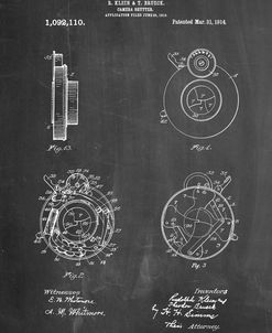 PP720-Chalkboard Bausch and Lomb Camera Shutter Patent Poster