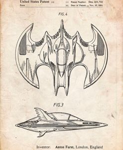 PP719-Vintage Parchment Batman Batwing Poster