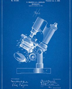 PP721-Blueprint Bausch and Lomb Microscope Patent Poster