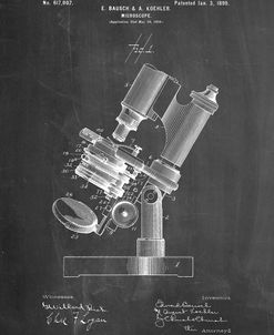 PP721-Chalkboard Bausch and Lomb Microscope Patent Poster