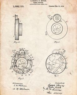 PP720-Vintage Parchment Bausch and Lomb Camera Shutter Patent Poster
