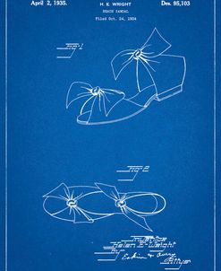 PP722-Blueprint Beach Sandal 1934 Patent Poster
