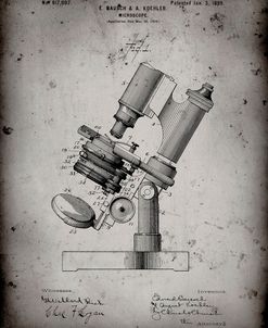 PP721-Faded Grey Bausch and Lomb Microscope Patent Poster