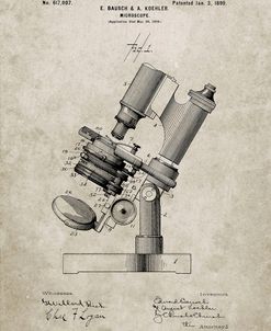 PP721-Sandstone Bausch and Lomb Microscope Patent Poster