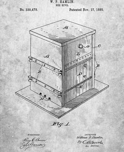 PP724-Slate Bee Hive Exterior Patent Poster