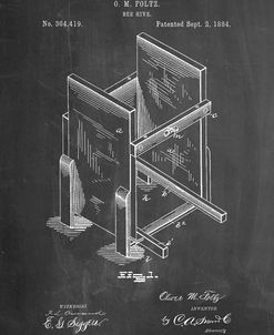 PP725-Chalkboard Bee Hive Frames Patent Poster