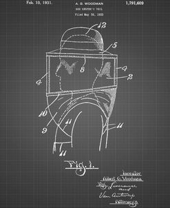 PP726-Black Grid Bee Keeper Hat and Veil Patent Poster