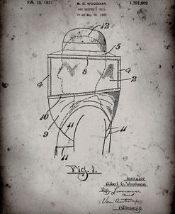 PP726-Faded Grey Bee Keeper Hat and Veil Patent Poster