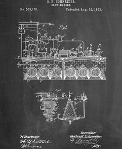 PP728-Chalkboard Beer Brewing Science 1893 Patent Poster