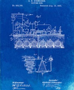 PP728-Faded Blueprint Beer Brewing Science 1893 Patent Poster