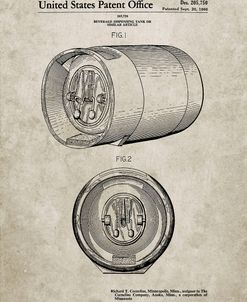 PP730-Sandstone Beer Keg Patent Poster