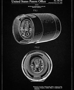PP730-Vintage Black Beer Keg Patent Poster