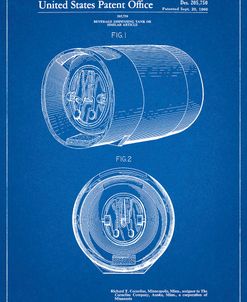 PP730-Blueprint Beer Keg Patent Poster