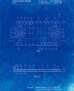 PP731-Faded Blueprint Beer Pong Patent Poster