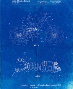 PP735-Faded Blueprint Bicycle Shock Art