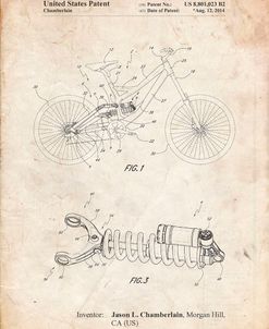 PP735-Vintage Parchment Bicycle Shock Art