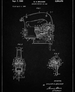 PP739-Vintage Black Black & Decker Jigsaw Patent Poster