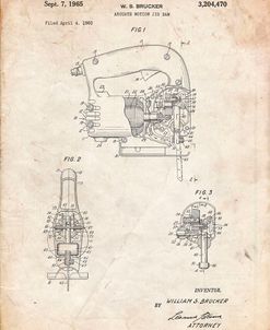 PP739-Vintage Parchment Black & Decker Jigsaw Patent Poster