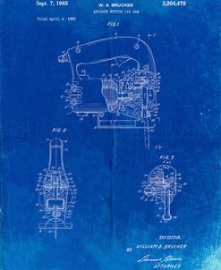 PP739-Faded Blueprint Black & Decker Jigsaw Patent Poster