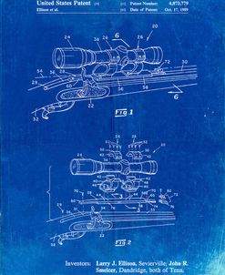 PP740-Faded Blueprint Black Powder Rifle Scope Patent Poster