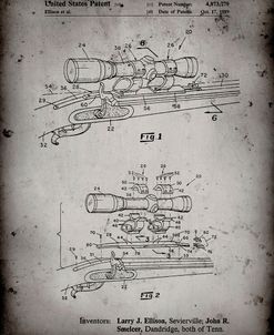 PP740-Faded Grey Black Powder Rifle Scope Patent Poster