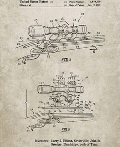 PP740-Sandstone Black Powder Rifle Scope Patent Poster
