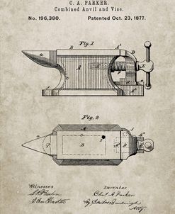 PP741-Sandstone Blacksmith Anvil Patent Poster