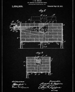 PP742-Vintage Black Blacksmith Forge Patent Poster