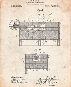 PP742-Vintage Parchment Blacksmith Forge Patent Poster