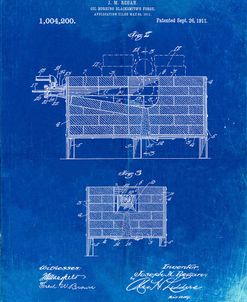PP742-Faded Blueprint Blacksmith Forge Patent Poster