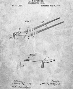 PP744-Slate Blacksmith Tongs Patent Poster