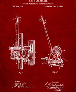 PP747-Burgundy Bobbin Winder for Sewing Machines Poster