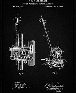 PP747-Vintage Black Bobbin Winder for Sewing Machines Poster