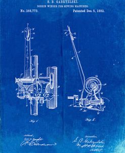PP747-Faded Blueprint Bobbin Winder for Sewing Machines Poster