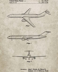 PP748-Sandstone Boeing Concept 777 Aircraft Patent Poster