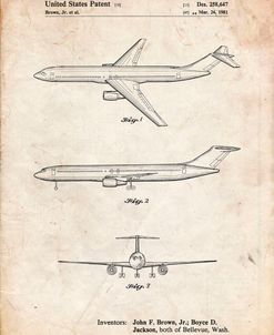 PP748-Vintage Parchment Boeing Concept 777 Aircraft Patent Poster