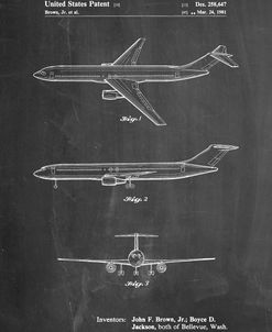 PP748-Chalkboard Boeing Concept 777 Aircraft Patent Poster