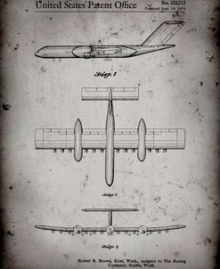 PP749-Faded Grey Boeing RC-1 Airplane Concept Patent Poster