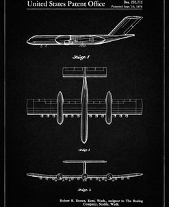 PP749-Vintage Black Boeing RC-1 Airplane Concept Patent Poster