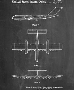 PP749-Chalkboard Boeing RC-1 Airplane Concept Patent Poster
